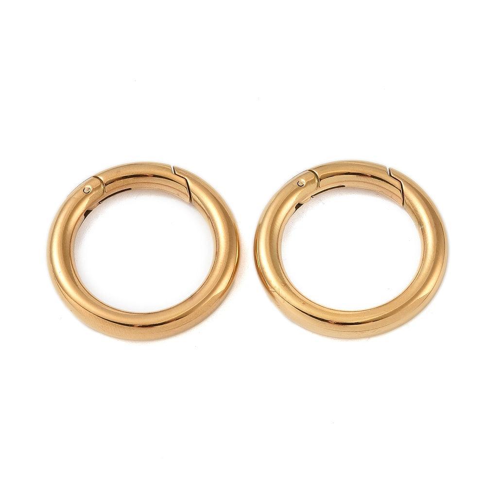 Veerring Sluiting Premium RVS Goud 28x3.8mm - per stuk-Sluitingen-Kraaltjes van Renate