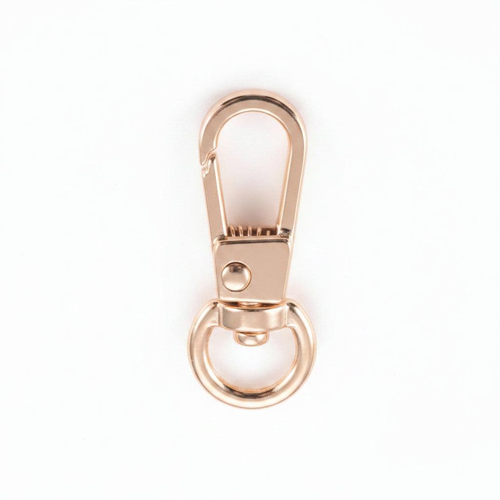 Sleutelhanger Karabijn Draaibaar Metaal Goud 31.5x12.5mm - per stuk-Sluitingen-Kraaltjes van Renate