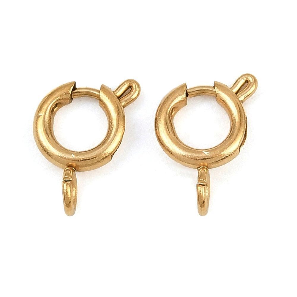 Veersluiting Goud 10x6mm - per stuk-Sluitingen-Kraaltjes van Renate