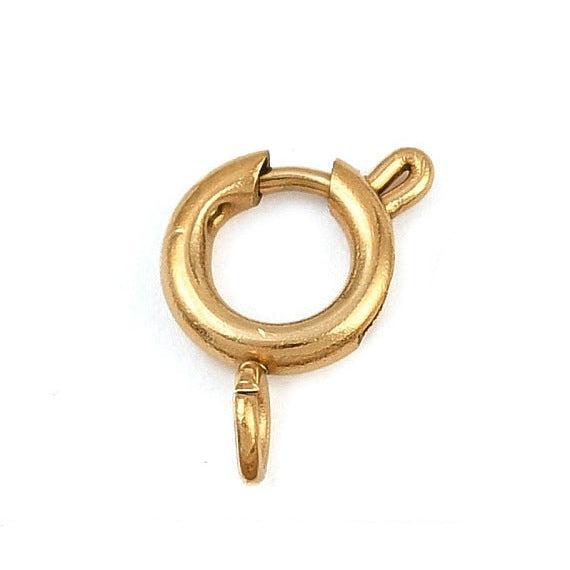 Veersluiting Goud 10x6mm - per stuk-Sluitingen-Kraaltjes van Renate
