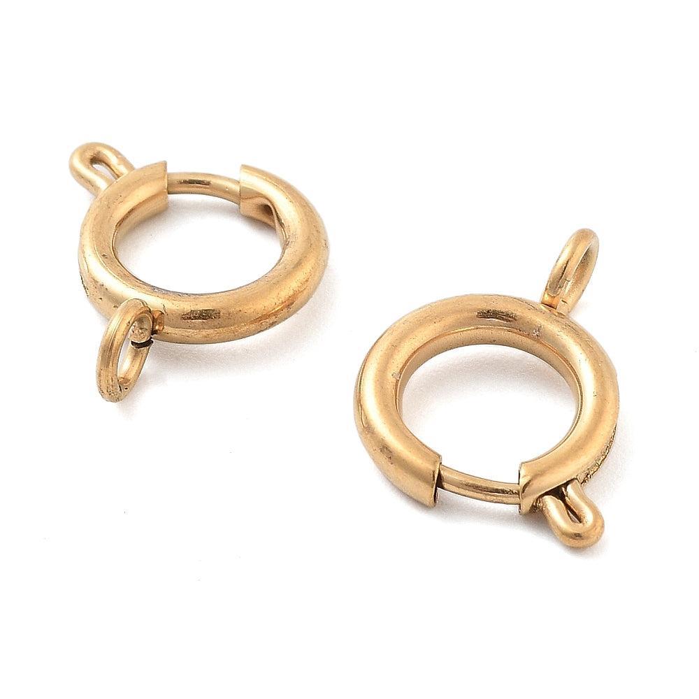 Veersluiting Goud 12x10mm - per stuk-Sluitingen-Kraaltjes van Renate