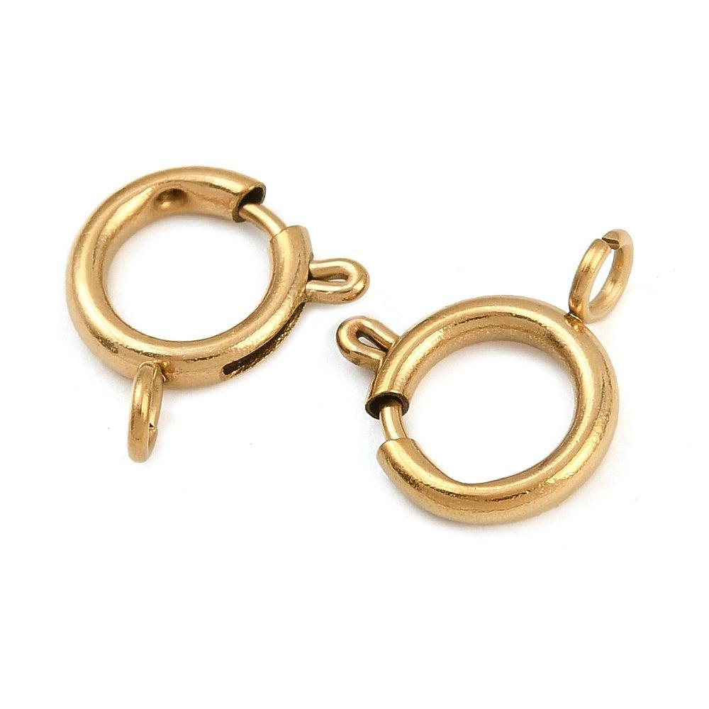Veersluiting Goud 14x9mm - per stuk-Sluitingen-Kraaltjes van Renate