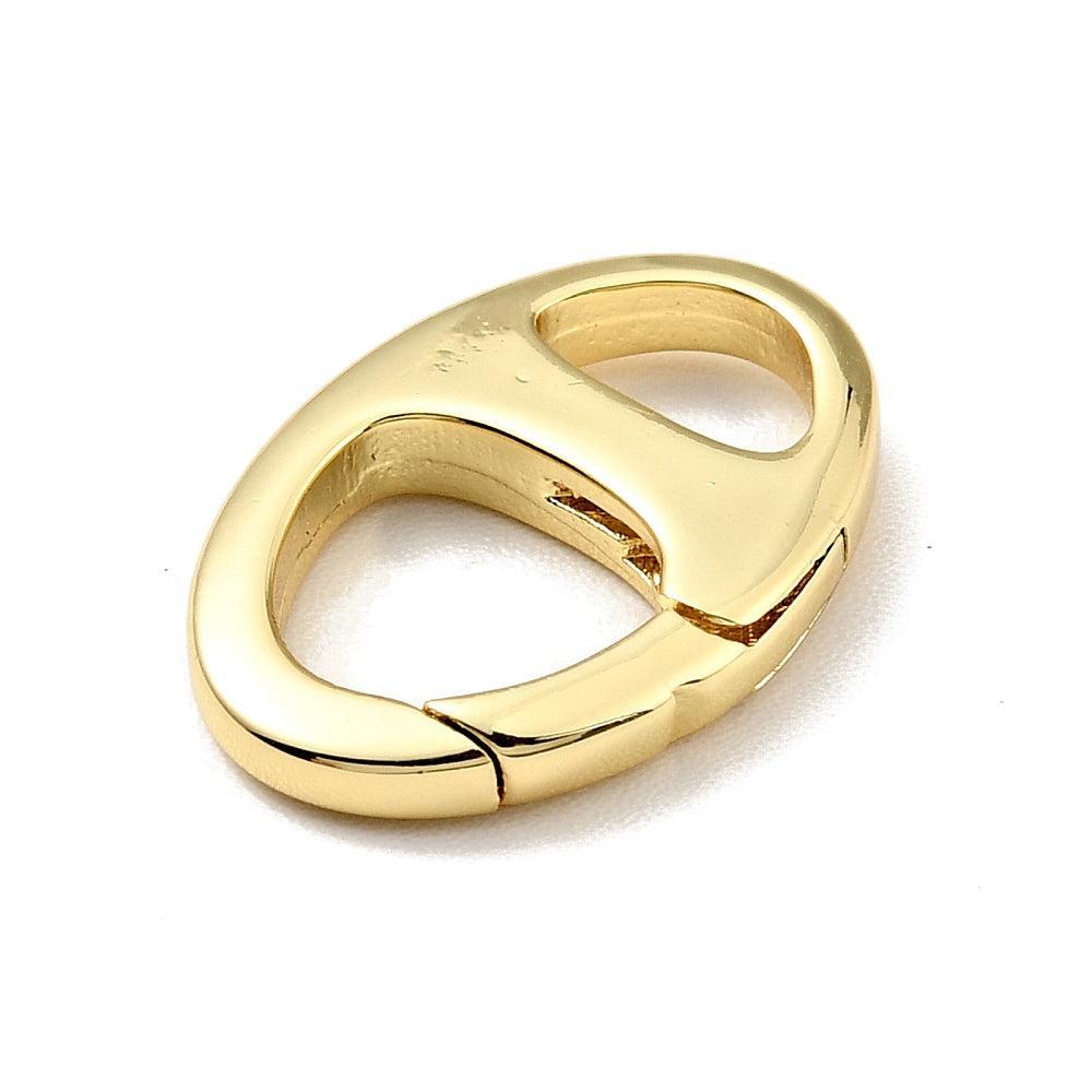 Spring Gate Ring Goud 16mm - per stuk-Sluitingen-Kraaltjes van Renate