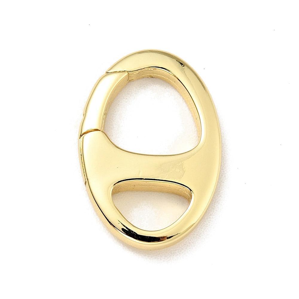 Spring Gate Ring Goud 16mm - per stuk-Sluitingen-Kraaltjes van Renate