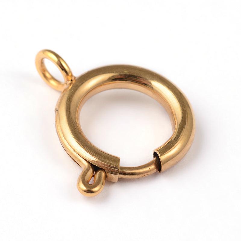 Veersluiting Premium RVS Goud 22mm - per stuk-Sluitingen-Kraaltjes van Renate