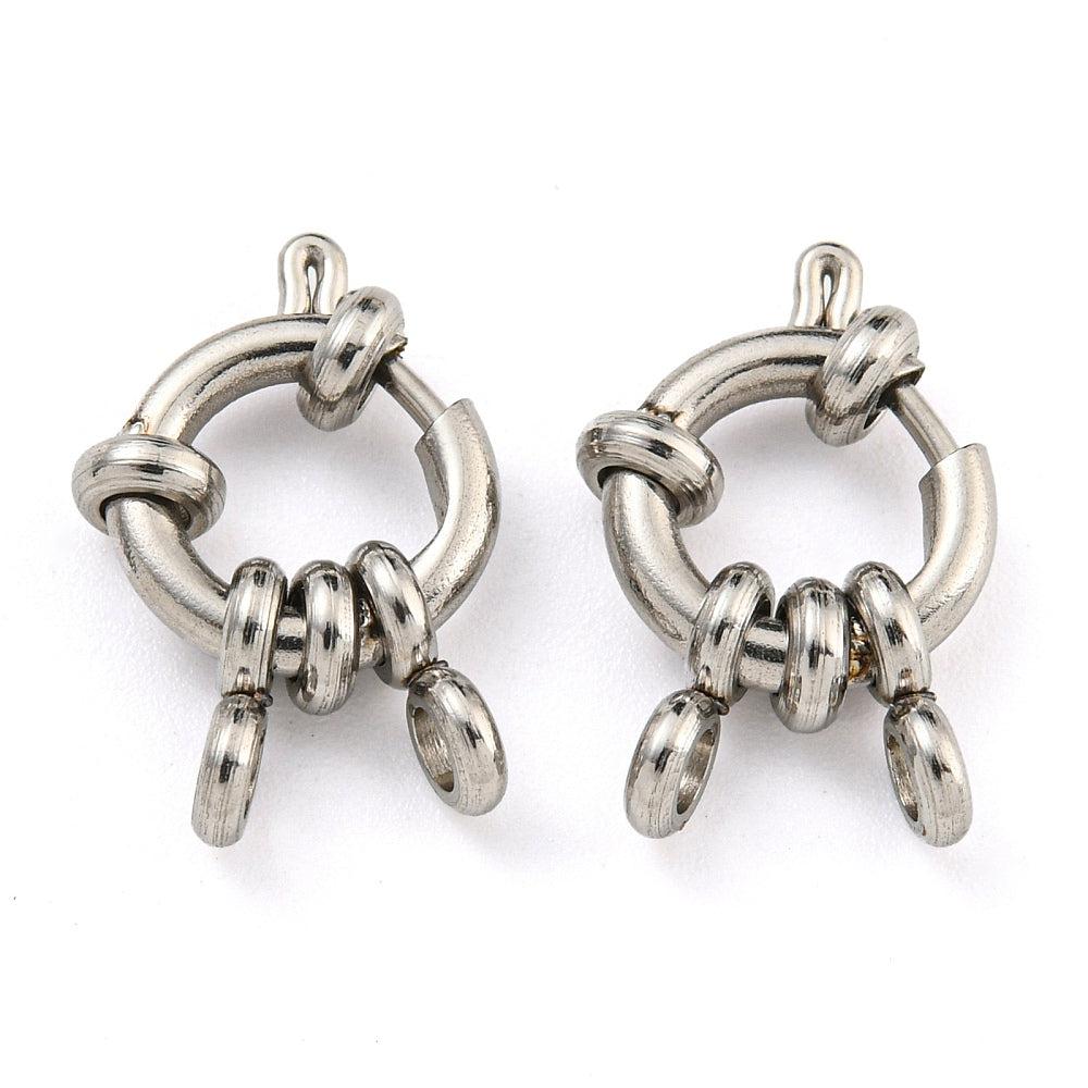 Boei sluiting Zilver RVS 10x4mm-sluitingen-Kraaltjes van Renate