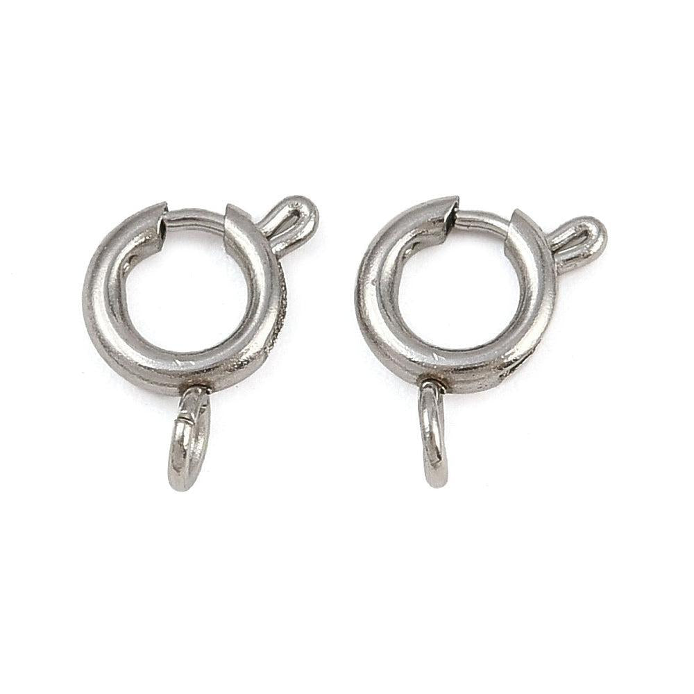 Veersluiting RVS Zilver 10x6.5x1.5mm - per stuk-Sluitingen-Kraaltjes van Renate