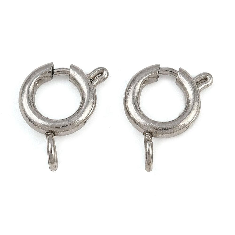Veersluiting RVS Zilver 12x8x2mm - per stuk-Sluitingen-Kraaltjes van Renate