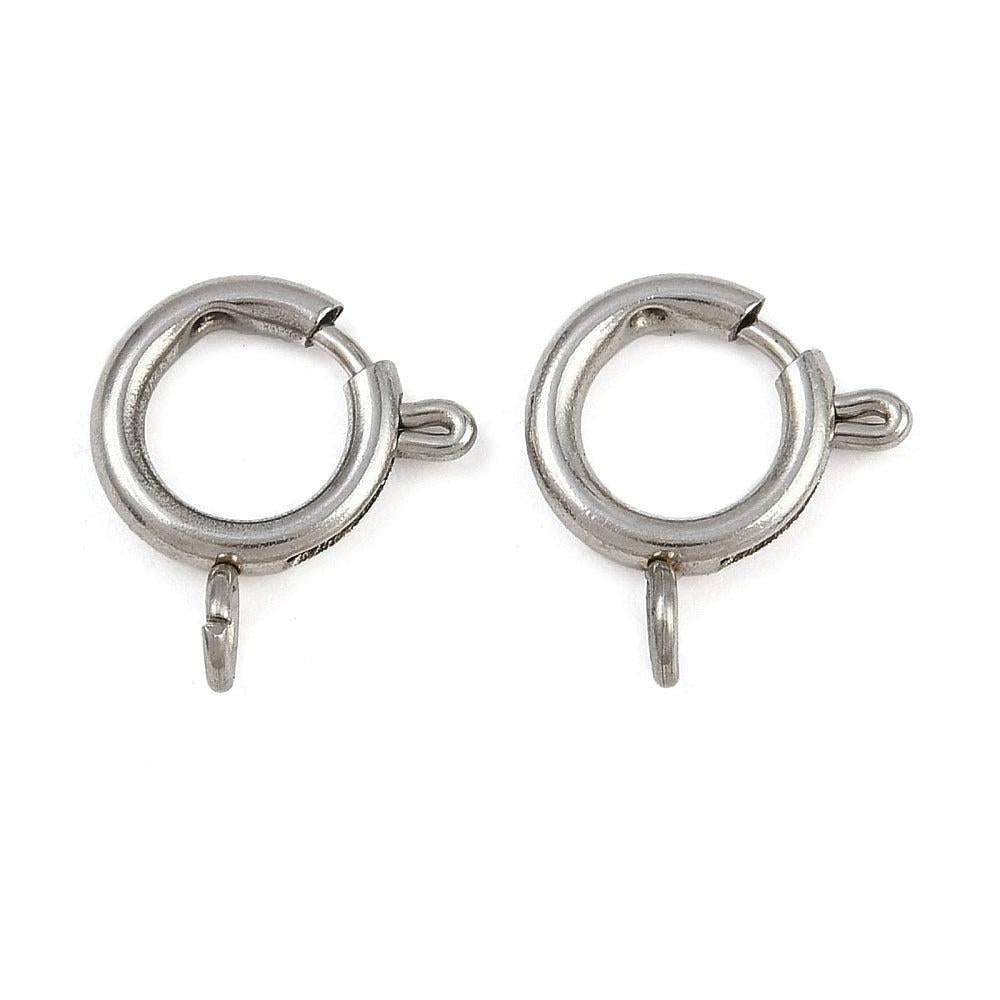 Veersluiting RVS Zilver 14x9.5x2mm - per stuk-Sluitingen-Kraaltjes van Renate