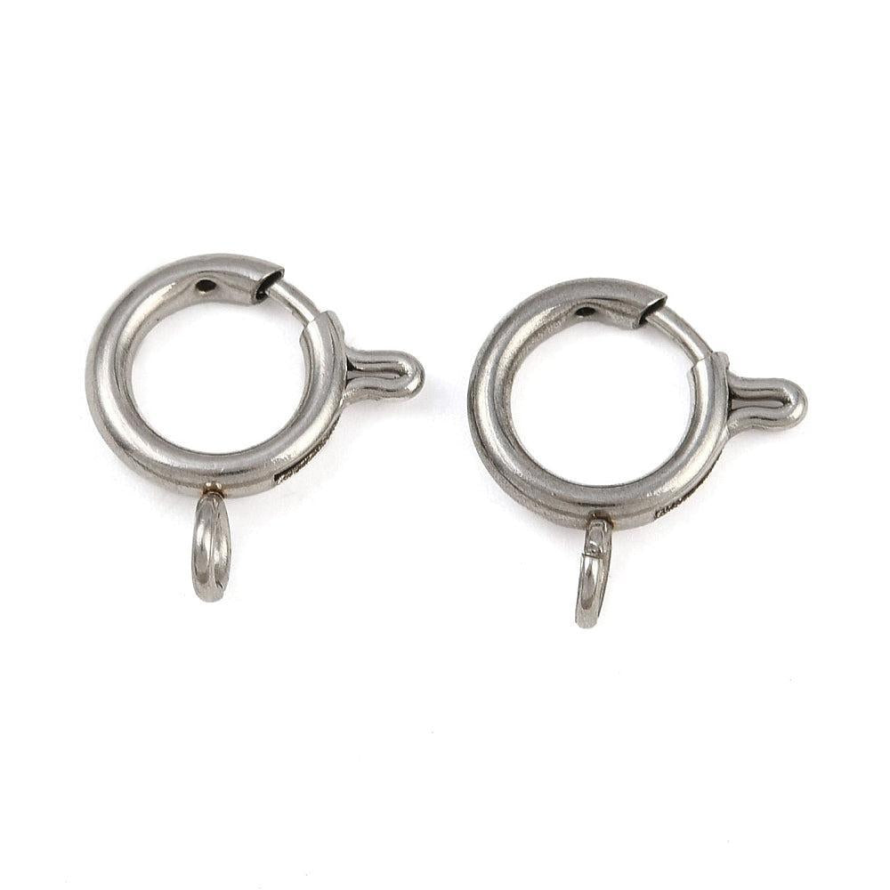 Veersluiting RVS Zilver 16.5x12x2.5mm - per stuk-Sluitingen-Kraaltjes van Renate