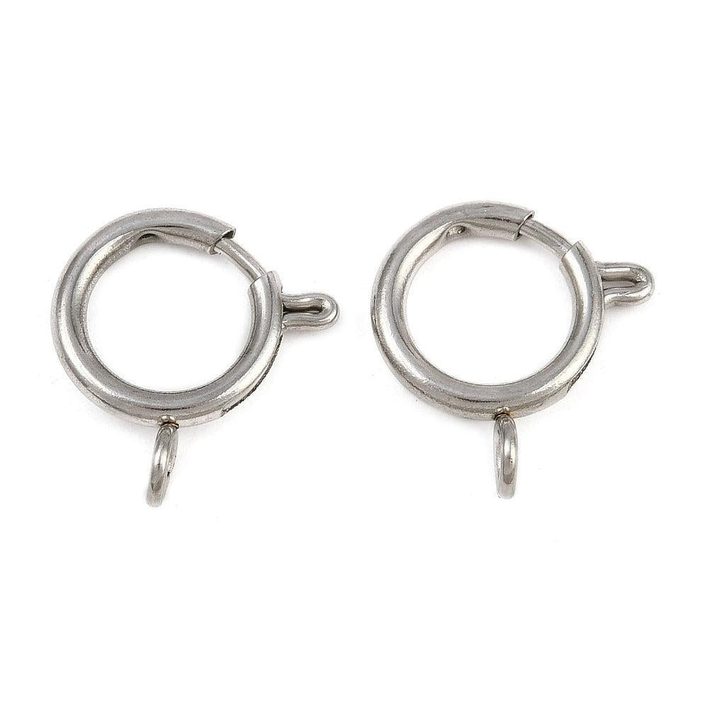 Veersluiting RVS Zilver 19x14x2.5mm - per stuk-Sluitingen-Kraaltjes van Renate