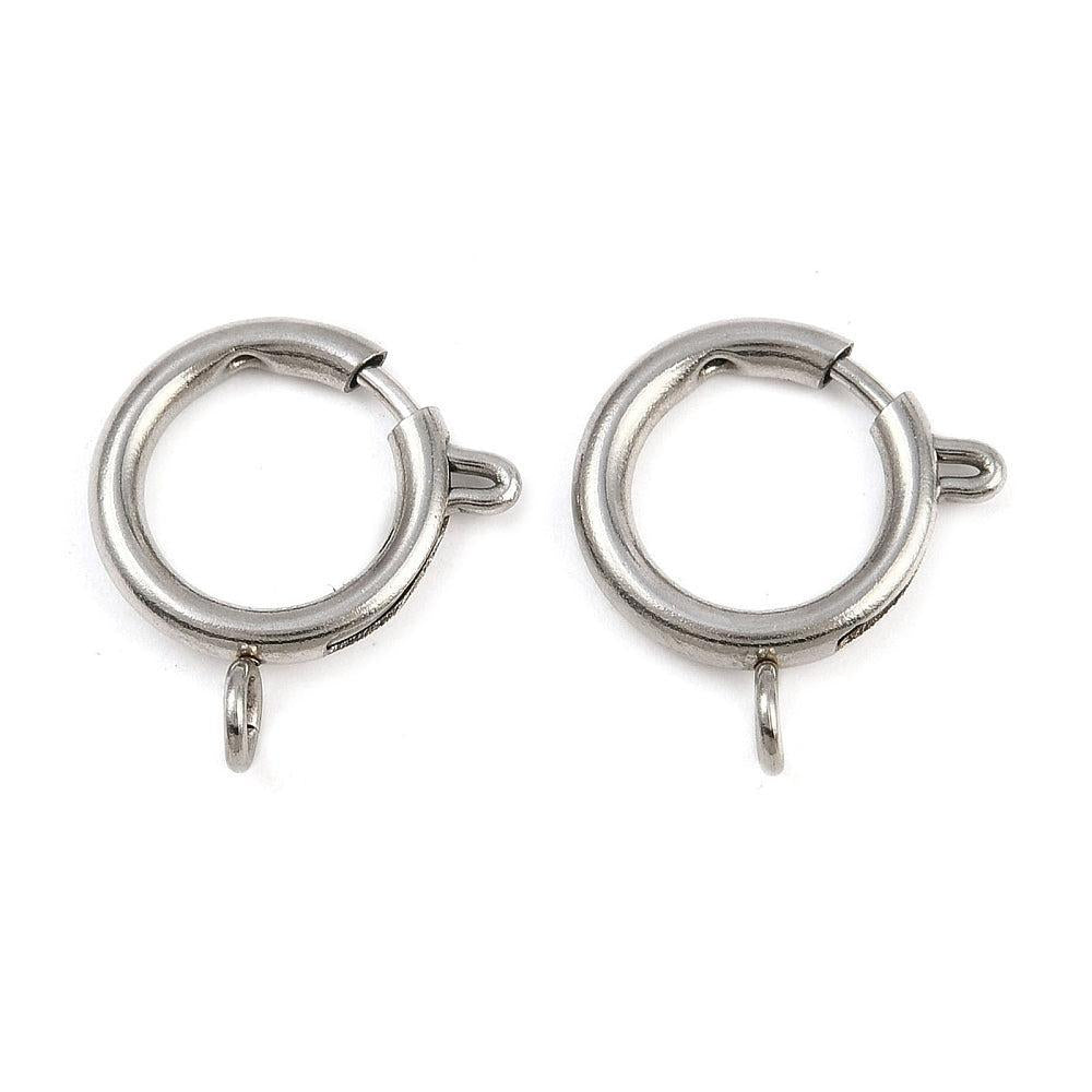 Veersluiting RVS Zilver 21x16x2.5mm - per stuk-Sluitingen-Kraaltjes van Renate