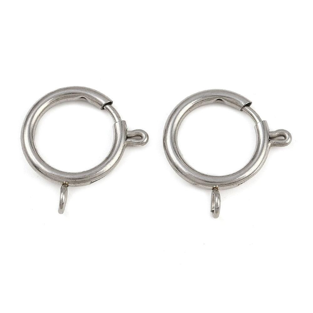 Veersluiting RVS Zilver 23x18x2.5mm - per stuk-Sluitingen-Kraaltjes van Renate