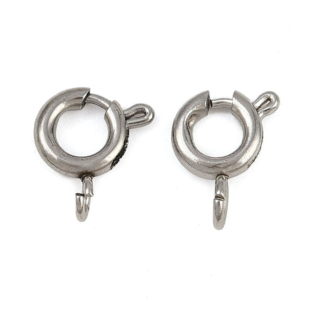 Veersluiting RVS Zilver 9.5x6x1.5mm - per stuk-Sluitingen-Kraaltjes van Renate