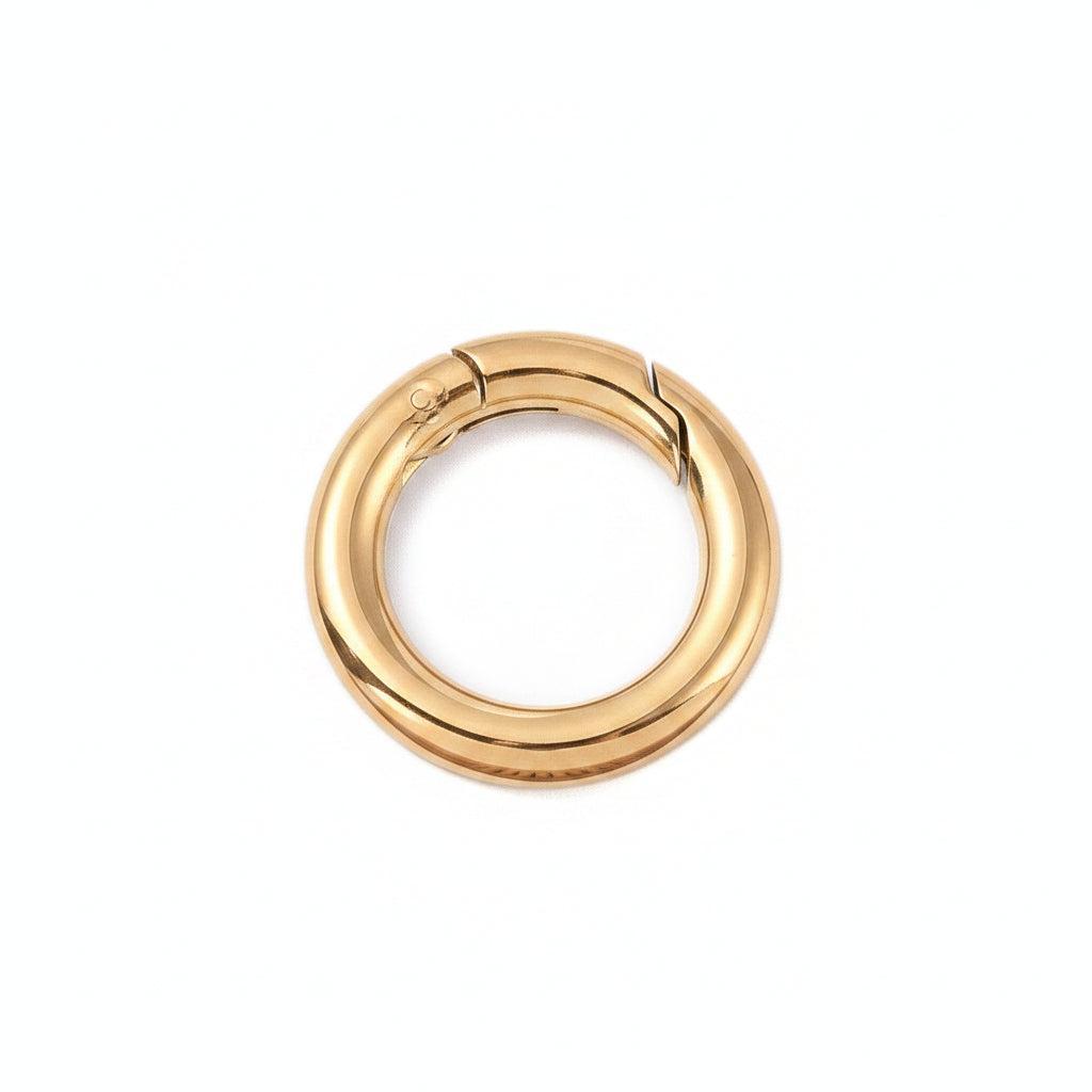 Veersluiting Ring Premium RVS Goud 16x3mm - per stuk-Sluitingen-Kraaltjes van Renate