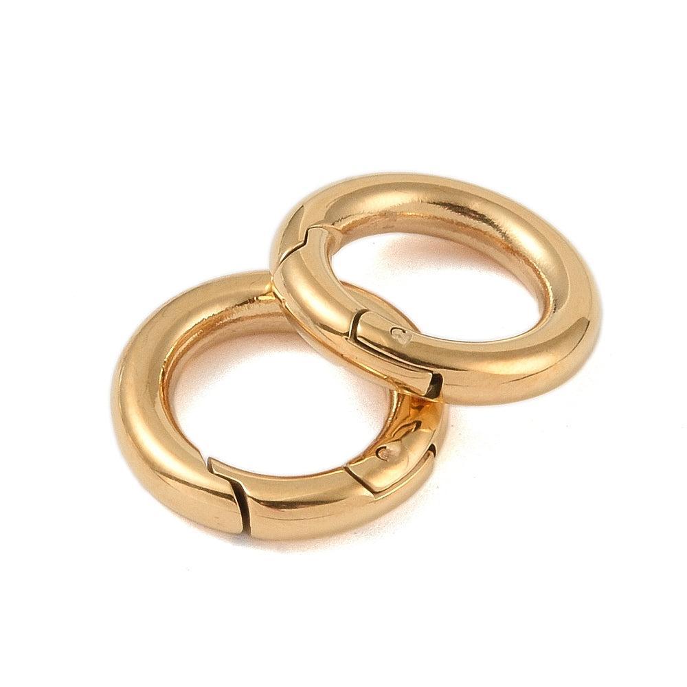 Veersluiting Ring Premium RVS Goud 20x3.5mm - per stuk-Sluitingen-Kraaltjes van Renate
