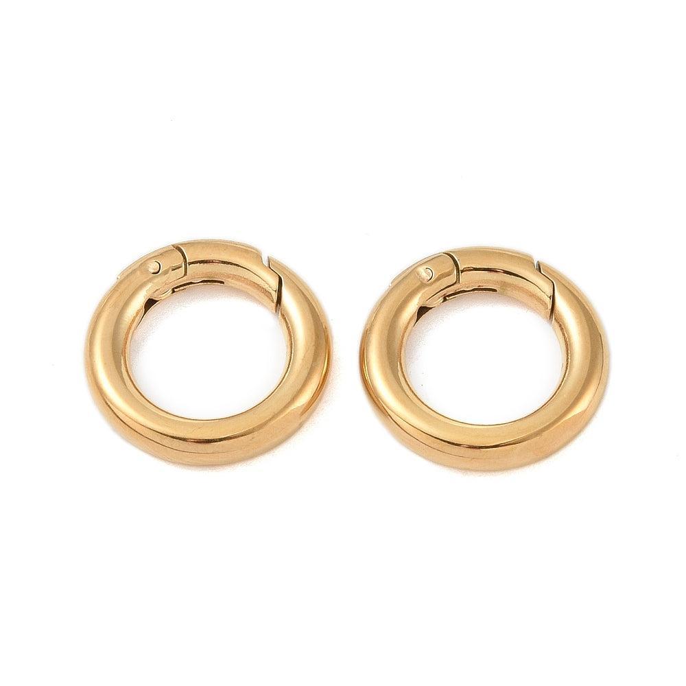 Veersluiting Ring Premium RVS Goud 20x3.5mm - per stuk-Sluitingen-Kraaltjes van Renate