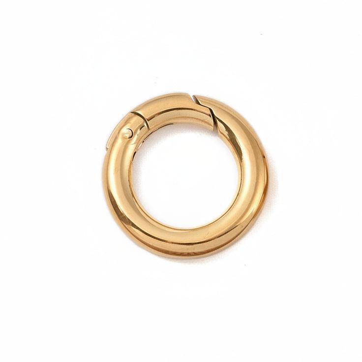 Veersluiting Ring Premium RVS Goud 20x3.5mm - per stuk-Sluitingen-Kraaltjes van Renate