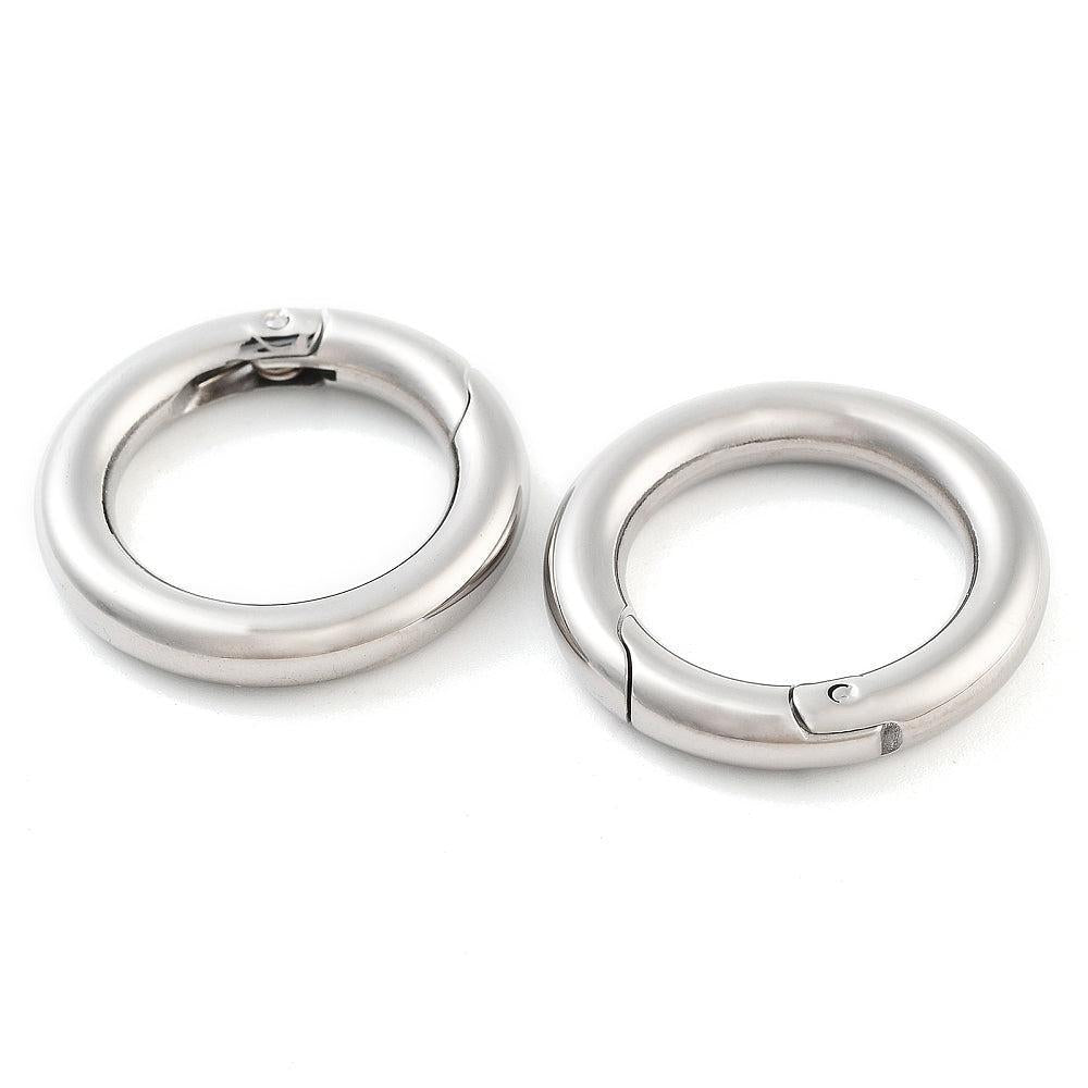 Veerring RVS Zilver 24x4mm - per stuk-Sluitingen-Kraaltjes van Renate