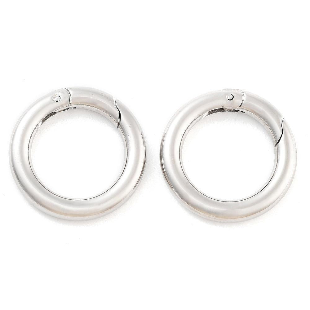 Veerring RVS Zilver 24x4mm - per stuk-Sluitingen-Kraaltjes van Renate