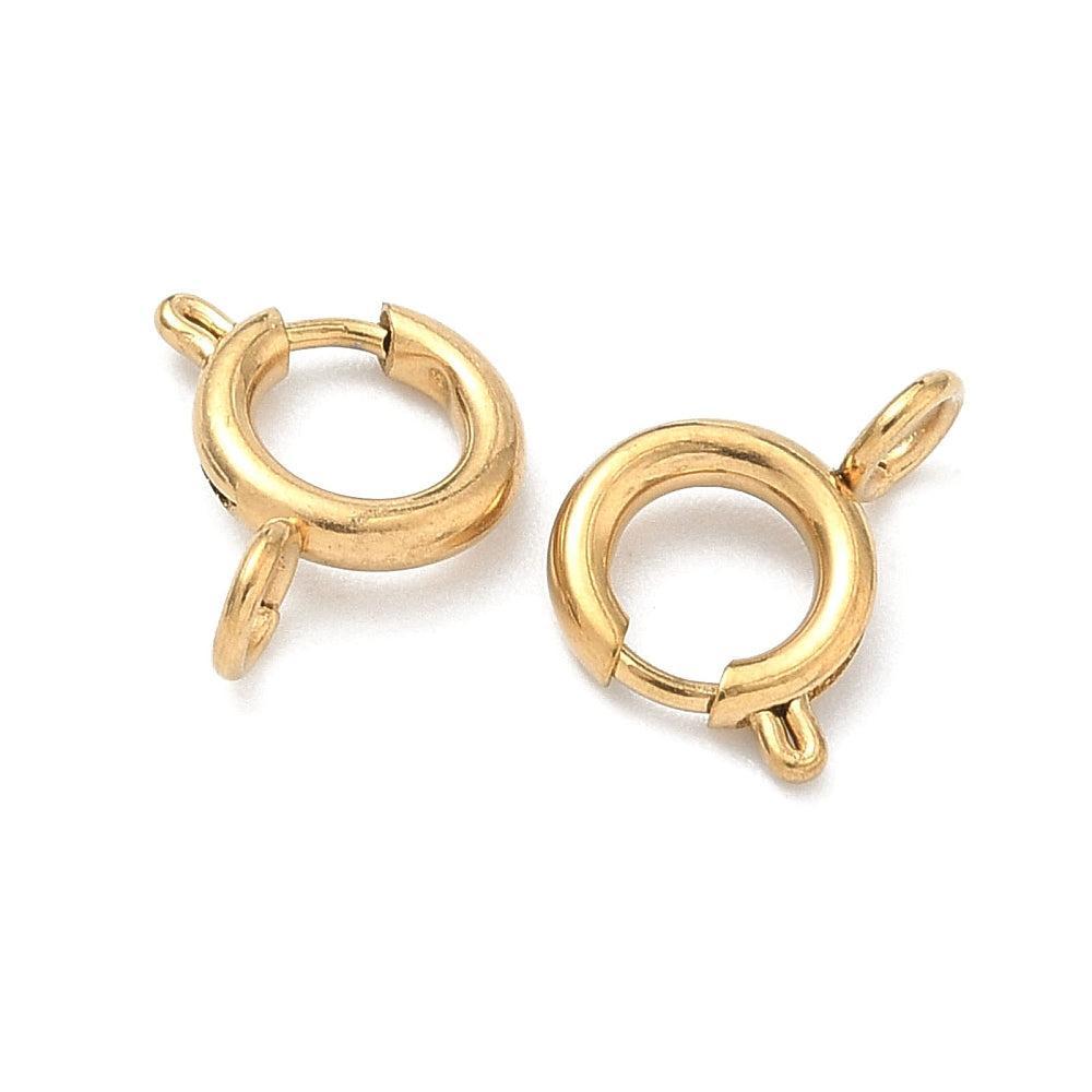 RVS Veersluiting Goud 18K 12x10x2mm - per stuk-Sluitingen-Kraaltjes van Renate