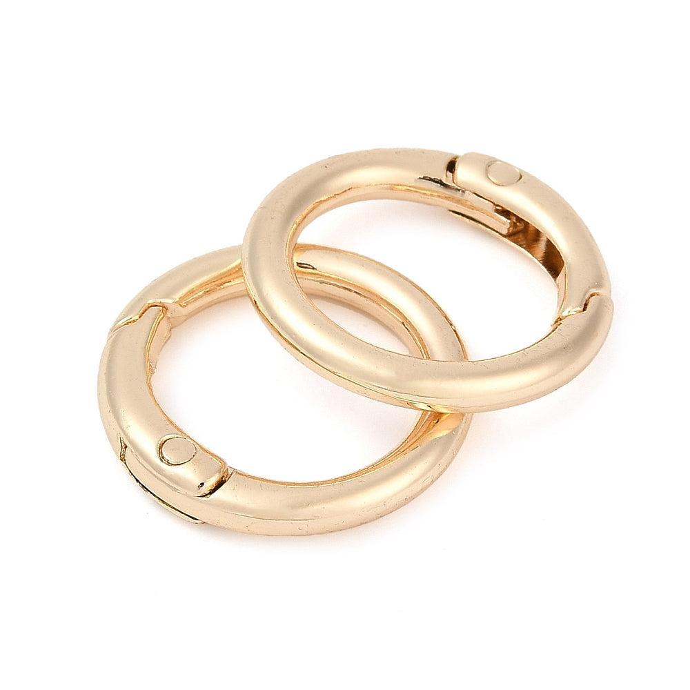 Veersluiting rond goud 24mm - per stuk-Onderdelen-Kraaltjes van Renate