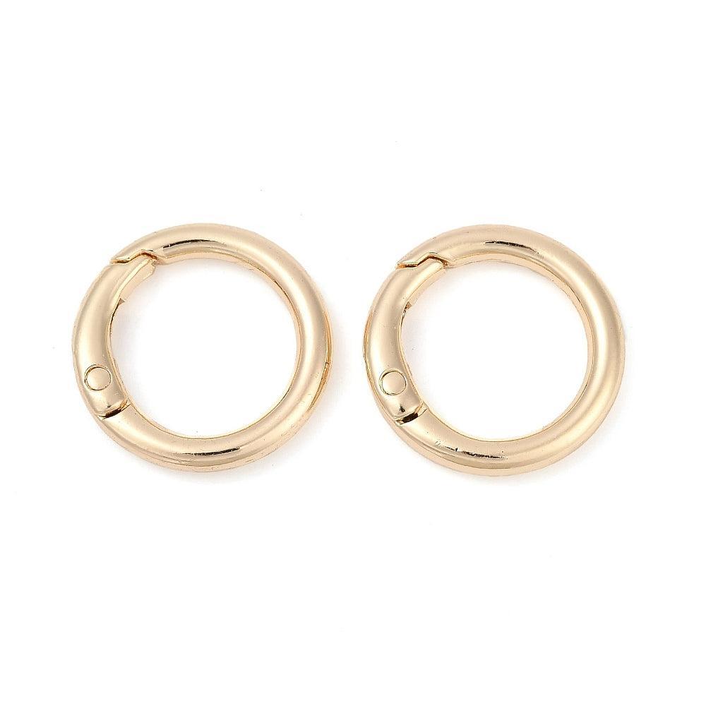 Veersluiting rond goud 24mm - per stuk-Onderdelen-Kraaltjes van Renate