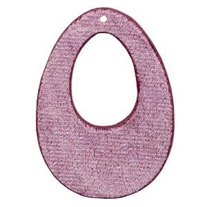 Velvet hanger druppel Vintage pink 50x36mm-Kraaltjes van Renate