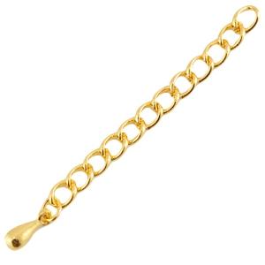 Verlengketting Goud DQ Ø3.5mm - 4.5cm-Kraaltjes van Renate
