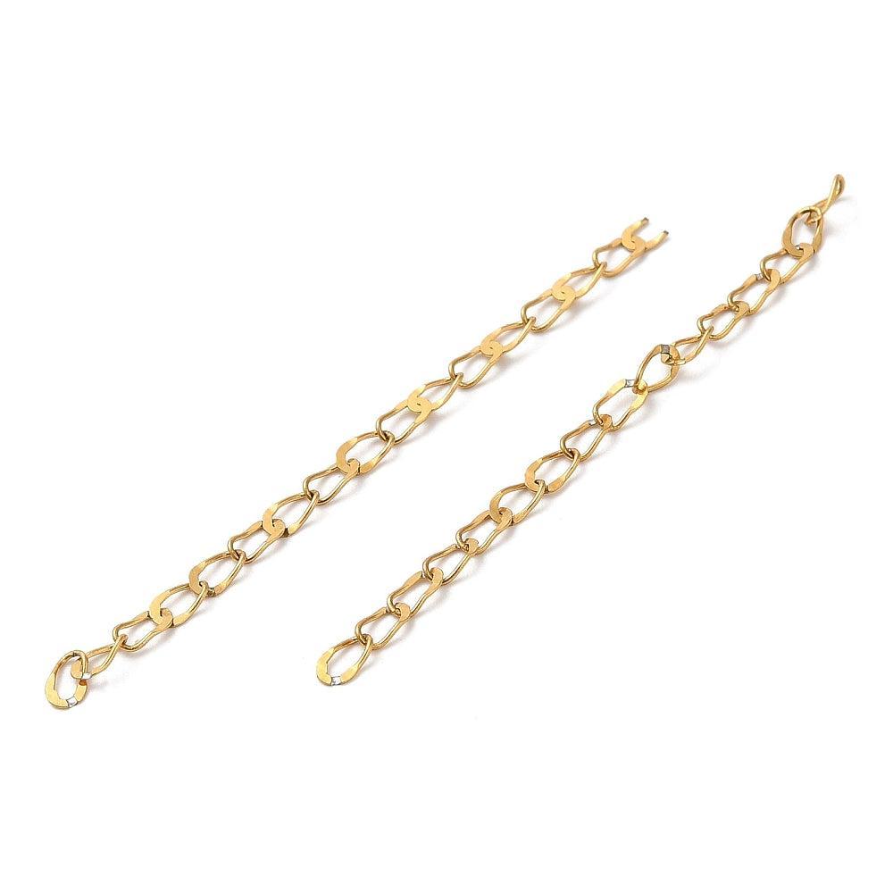 Verlengketting Premium RVS Goud 55mm - per stuk-Sluitingen-Kraaltjes van Renate