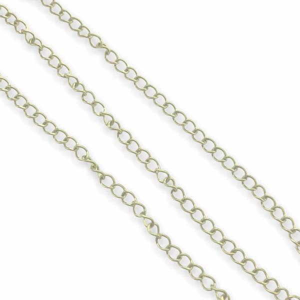 Verlengketting RVS goud 4x3mm - prijs per 10cm-Kraaltjes van Renate