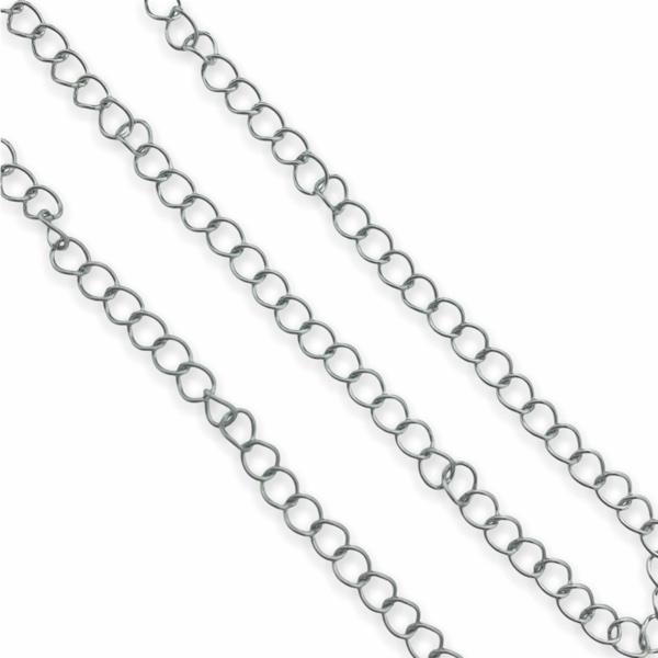 Verlengketting RVS ronde schakel 4x4mm - prijs per 10cm-Kraaltjes van Renate