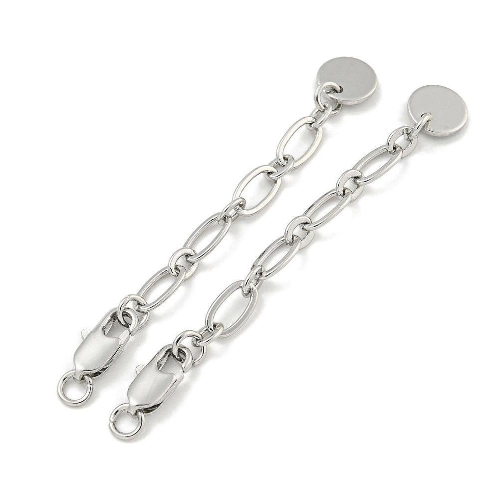 Verlengketting Set Brass Platinum 57mm - per stuk-Kraaltjes van Renate