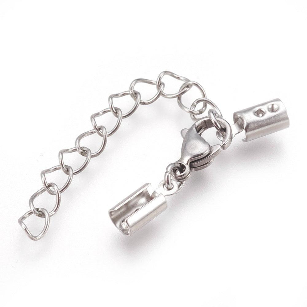 Verlengketting Set RVS Zilver 32mm - per set-Sluitingen-Kraaltjes van Renate