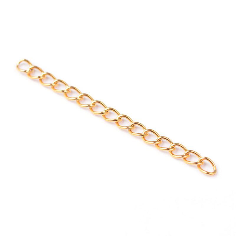 Verlengketting goud RVS 50x3mm- per stuk-onderdelen-Kraaltjes van Renate