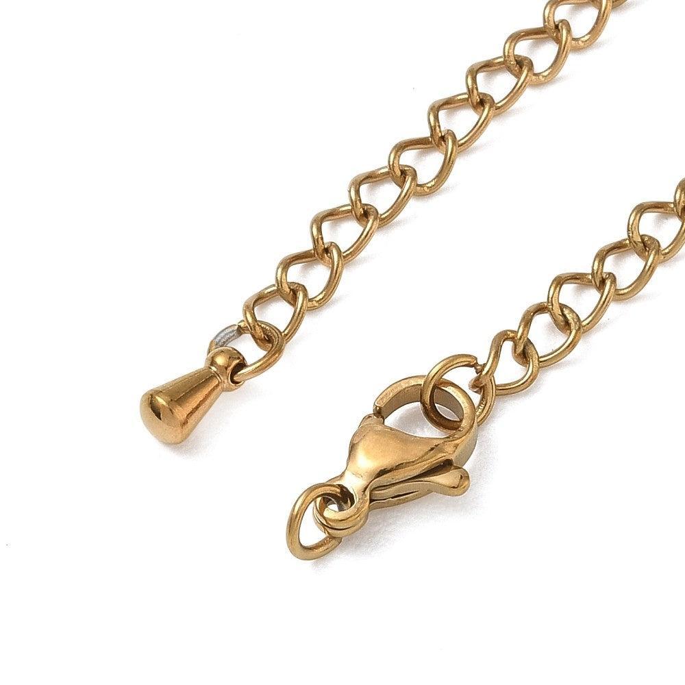 Verlengketting met Karabijn Premium RVS Goud 6mm - per stuk-Sluitingen-Kraaltjes van Renate