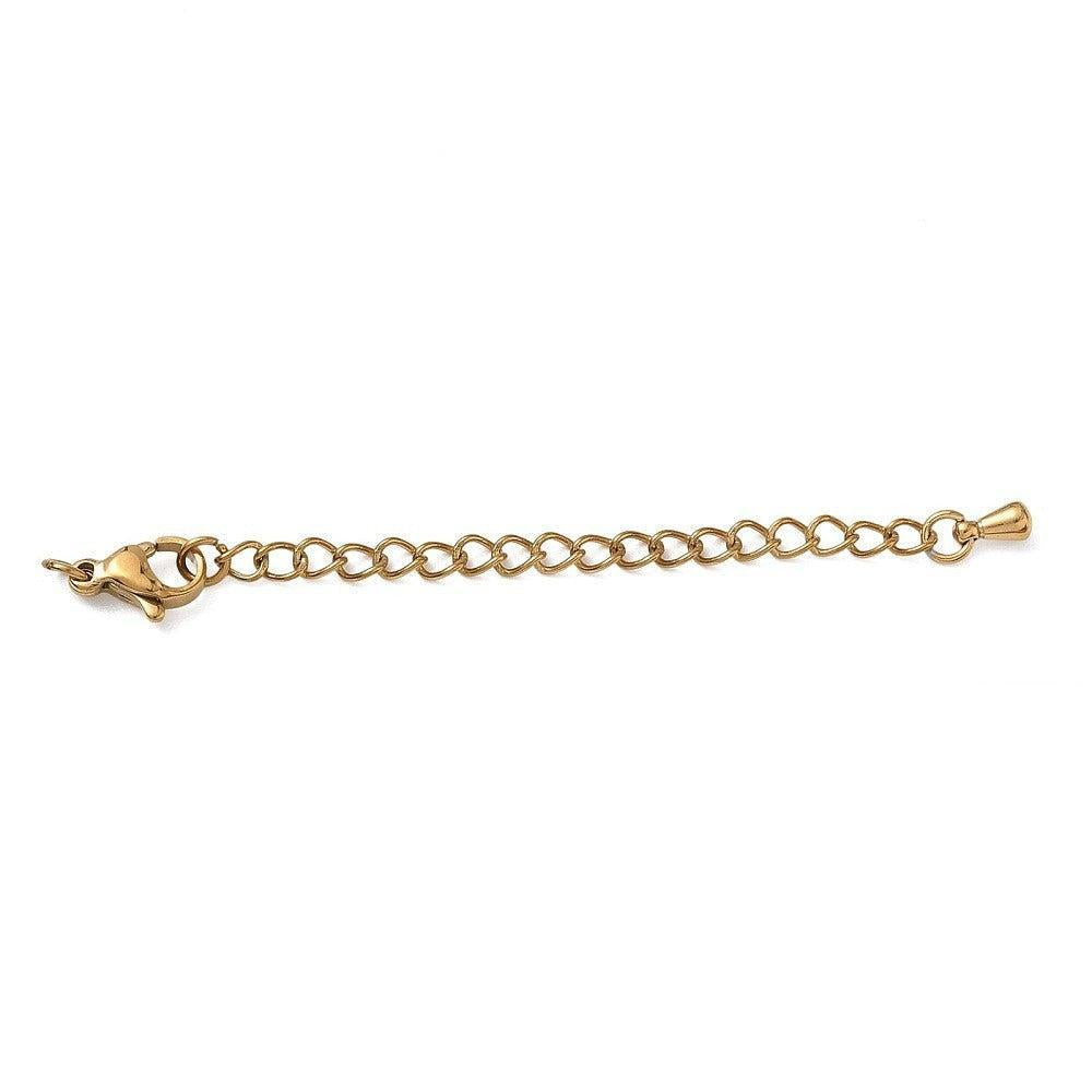 Verlengketting met Karabijn Premium RVS Goud 6mm - per stuk-Sluitingen-Kraaltjes van Renate