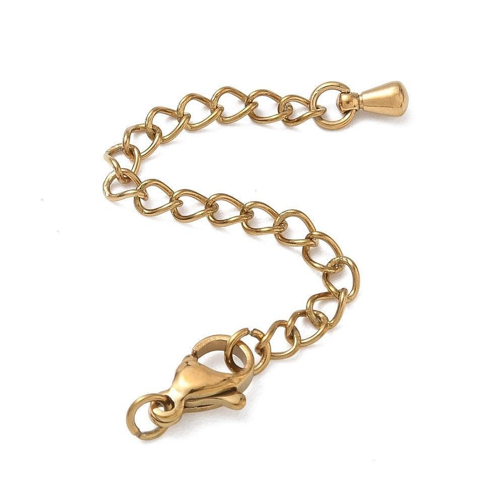 Verlengketting met Karabijn Premium RVS Goud 6mm - per stuk-Sluitingen-Kraaltjes van Renate