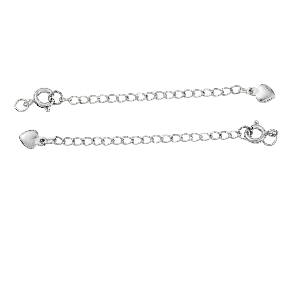 Verlengketting met Veersluiting en Hart RVS Staalkleur 62mm - per stuk-Sluitingen-Kraaltjes van Renate