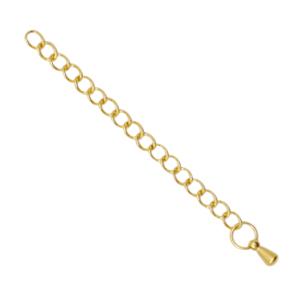 Verlengketting met druppeltje RVS Goud 50mm-Kraaltjes van Renate