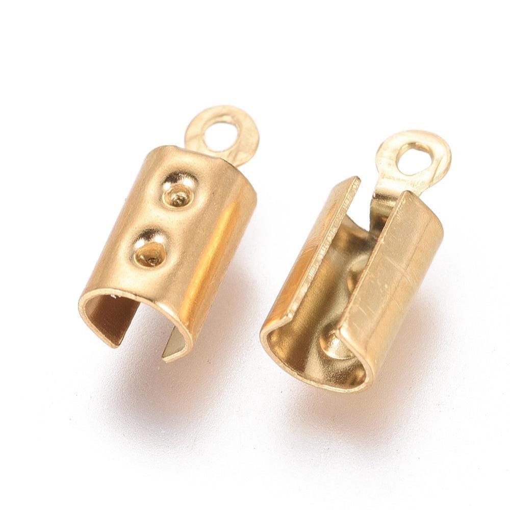 Veterklem Goud 10mm - per stuk-Onderdelen-Kraaltjes van Renate