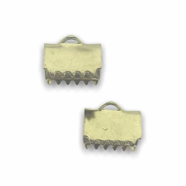 Veterklem RVS goud 8x8,5mm-Kraaltjes van Renate