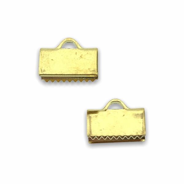 Veterklem goud 7x10mm - 10 stuks-Kraaltjes van Renate