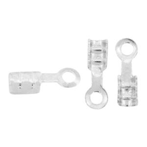Veterklemmen Ø1mm Zilver DQ 7,5x2mm - 10 stuks-Kraaltjes van Renate