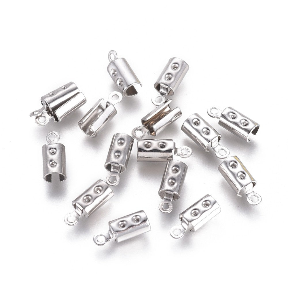 Veterklemmen RVS zilver 10x4mm - per stuk-Onderdelen-Kraaltjes van Renate