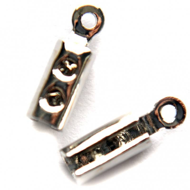 Veterklemmen Zilver 8x3mm - 100 stuks-Kraaltjes van Renate