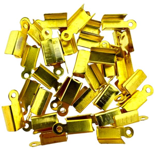 Veterklemmen goud 13.5x5x4mm- per 5 gram-onderdelen-Kraaltjes van Renate