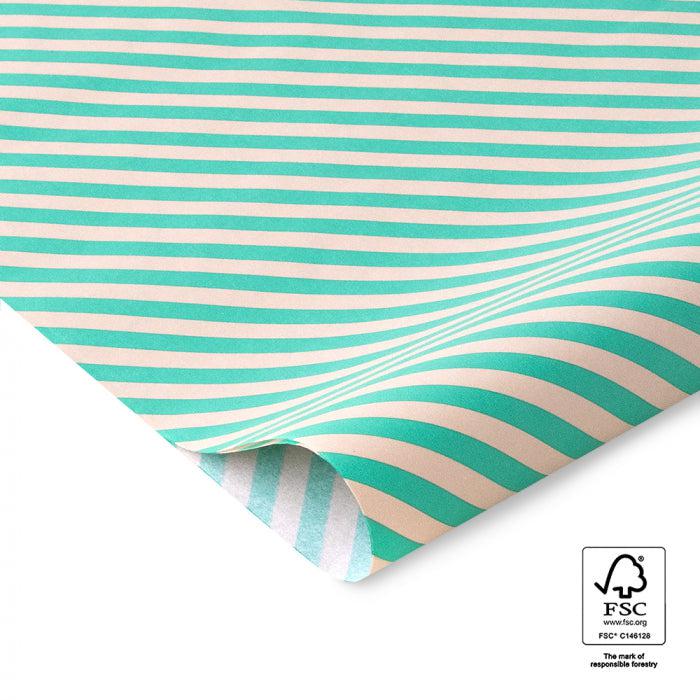 Vloeipapier Stripes Green Beige 150x70cm - 5 stuks-Gifts-Kraaltjes van Renate