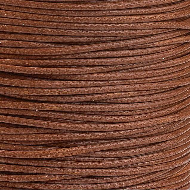 Waxed Koord 1.0mm Zadelbruin - per 5 meter-Koord-Kraaltjes van Renate