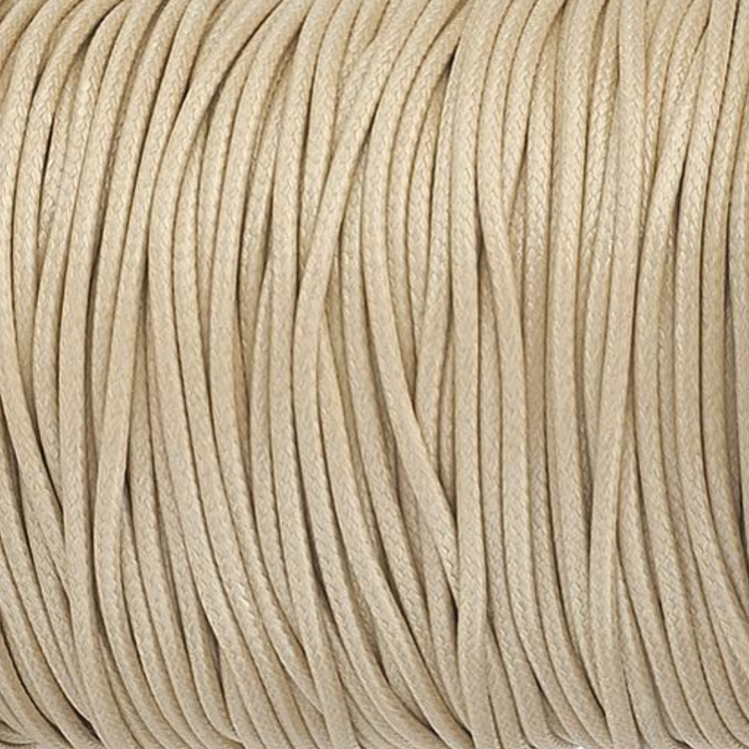 Waxkoord Beige 3mm - 1 meter-koord-Kraaltjes van Renate